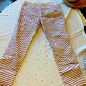 Maroon and cream pixie dress pants